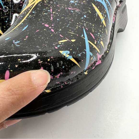 Dansko Black Color Splash Slip On Comfort Clog Mules Nurse Medical Shoes EU 40 - Picture 6 of 16